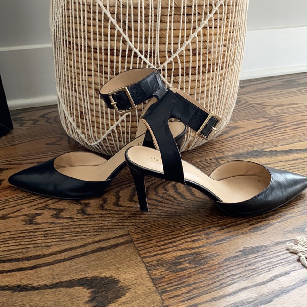 Black Leather Heel